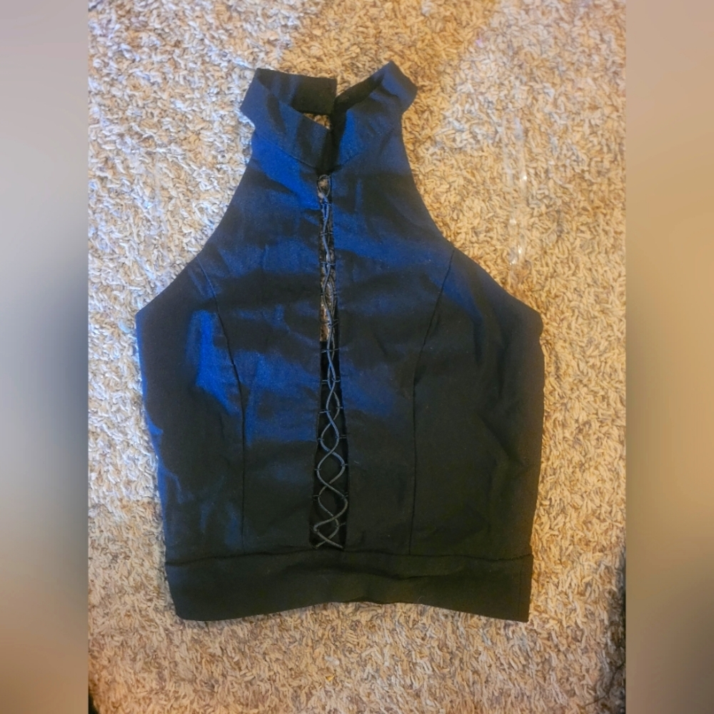 Xs Charlotte Russe Black Halter neck top